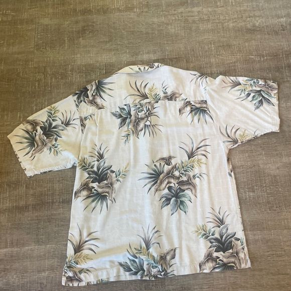 Mens 100% Silk Hawaiian Floral Button Short Sleeve Shirt 2XL Joseph & Feiss - Picture 6 of 7